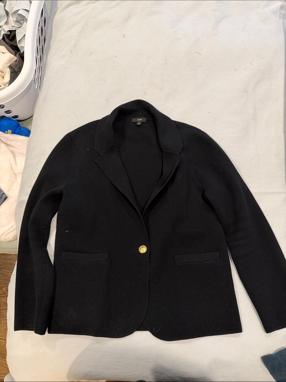 J. Crew Black Single-Button Knit Blazer